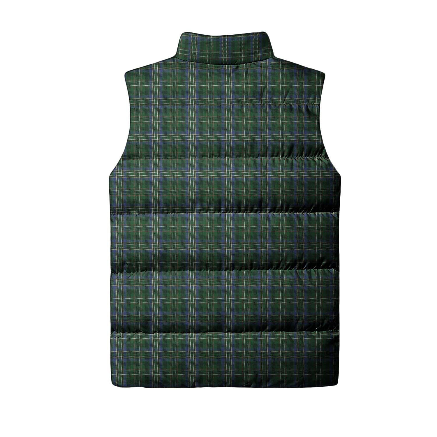 Scott Hunting Tartan Sleeveless Puffer Jacket with Family Crest - Tartanvibesclothing