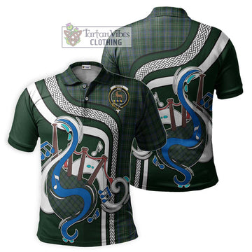 Scott Hunting Tartan Polo Shirt with Epic Bagpipe Style