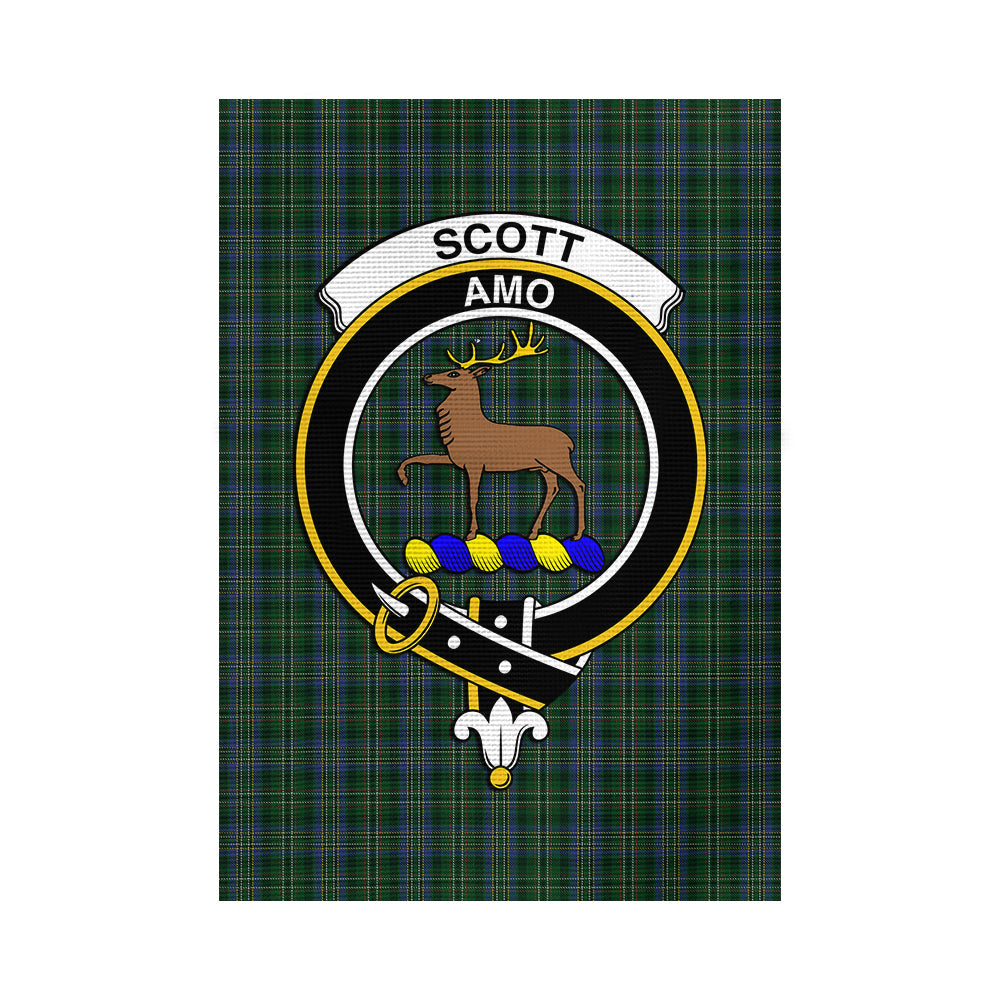 Scott Hunting Tartan Flag with Family Crest - Tartan Vibes Clothing