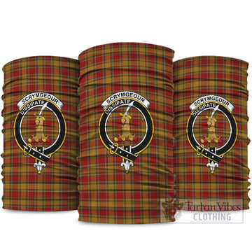 Scrymgeour Tartan Neck Gaiters, Tartan Bandanas, Tartan Head Band with Family Crest