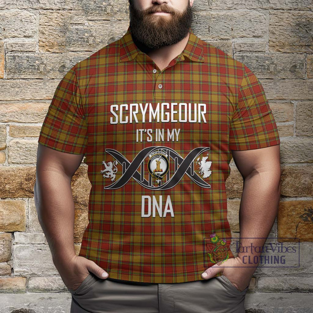 Scrymgeour Tartan Polo Shirt with Family Crest DNA In Me Style Kid - Tartanvibesclothing Shop