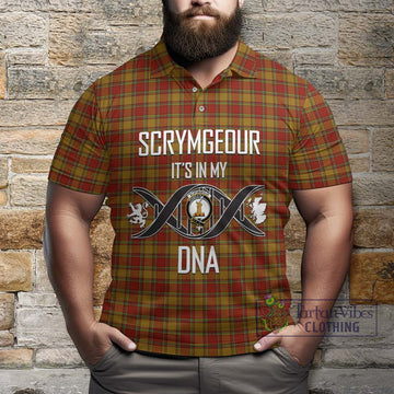 Scrymgeour Tartan Polo Shirt with Family Crest DNA In Me Style