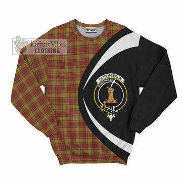 Scrymgeour Tartan Sweatshirt with Family Crest Circle Style