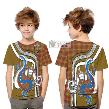 Scrymgeour Tartan Kid T-Shirt with Epic Bagpipe Style