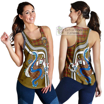 Scrymgeour Tartan Women's Racerback Tanks with Epic Bagpipe Style