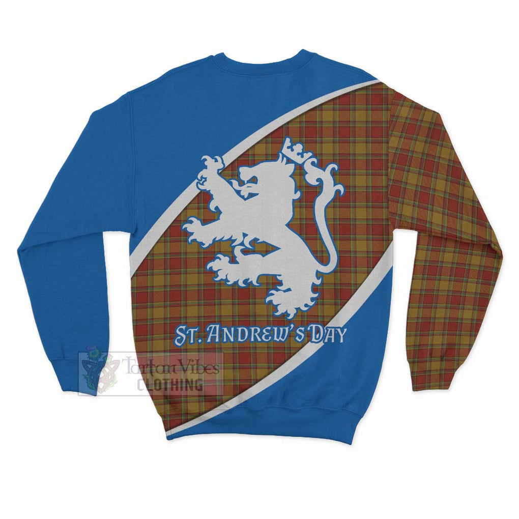 Tartan Vibes Clothing Scrymgeour Family Crest Tartan Sweatshirt Celebrate Saint Andrew's Day in Style