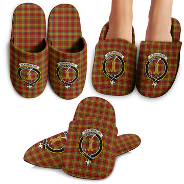 Scrymgeour Tartan Home Slippers with Family Crest