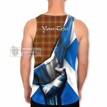 Scrymgeour Tartan Men's Tank Top with Family Crest Scotland Patriotic Style