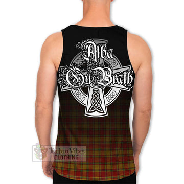 Scrymgeour Tartan Men's Tank Top Featuring Alba Gu Brath Family Crest Celtic Inspired