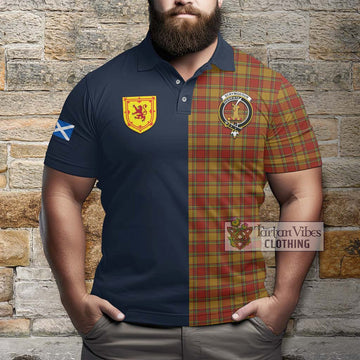 Scrymgeour Tartan Polo Shirt Alba with Scottish Lion Royal Arm Half Style