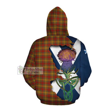 Scrymgeour Tartan Family Crest Cotton Hoodie Scottish Thistle Celtic Inspired Pullover Hoodie - Tartan Vibes Clothing