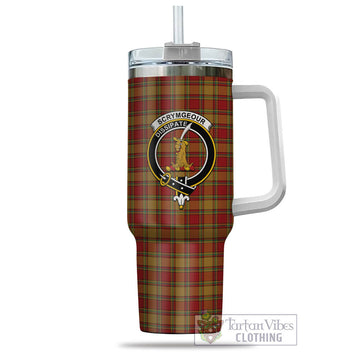 Scrymgeour Tartan and Family Crest Tumbler with Handle