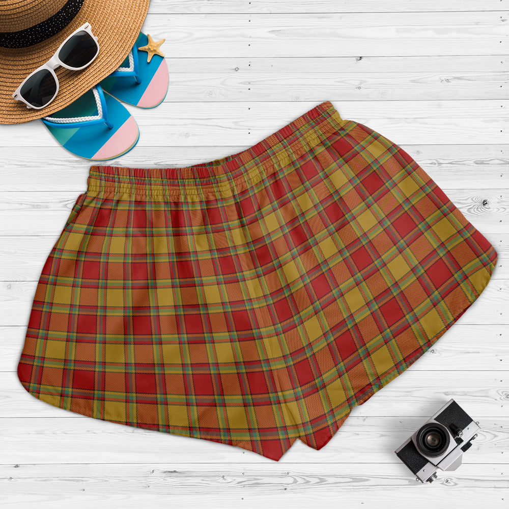 scrymgeour-tartan-womens-shorts-with-family-crest