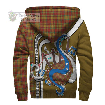 Scrymgeour Tartan Sherpa Hoodie with Epic Bagpipe Style