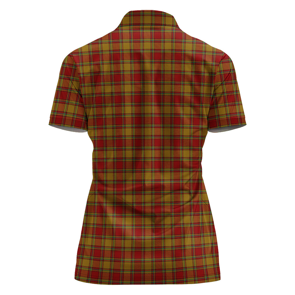 Scrymgeour Tartan Polo Shirt with Family Crest For Women - Tartan Vibes Clothing