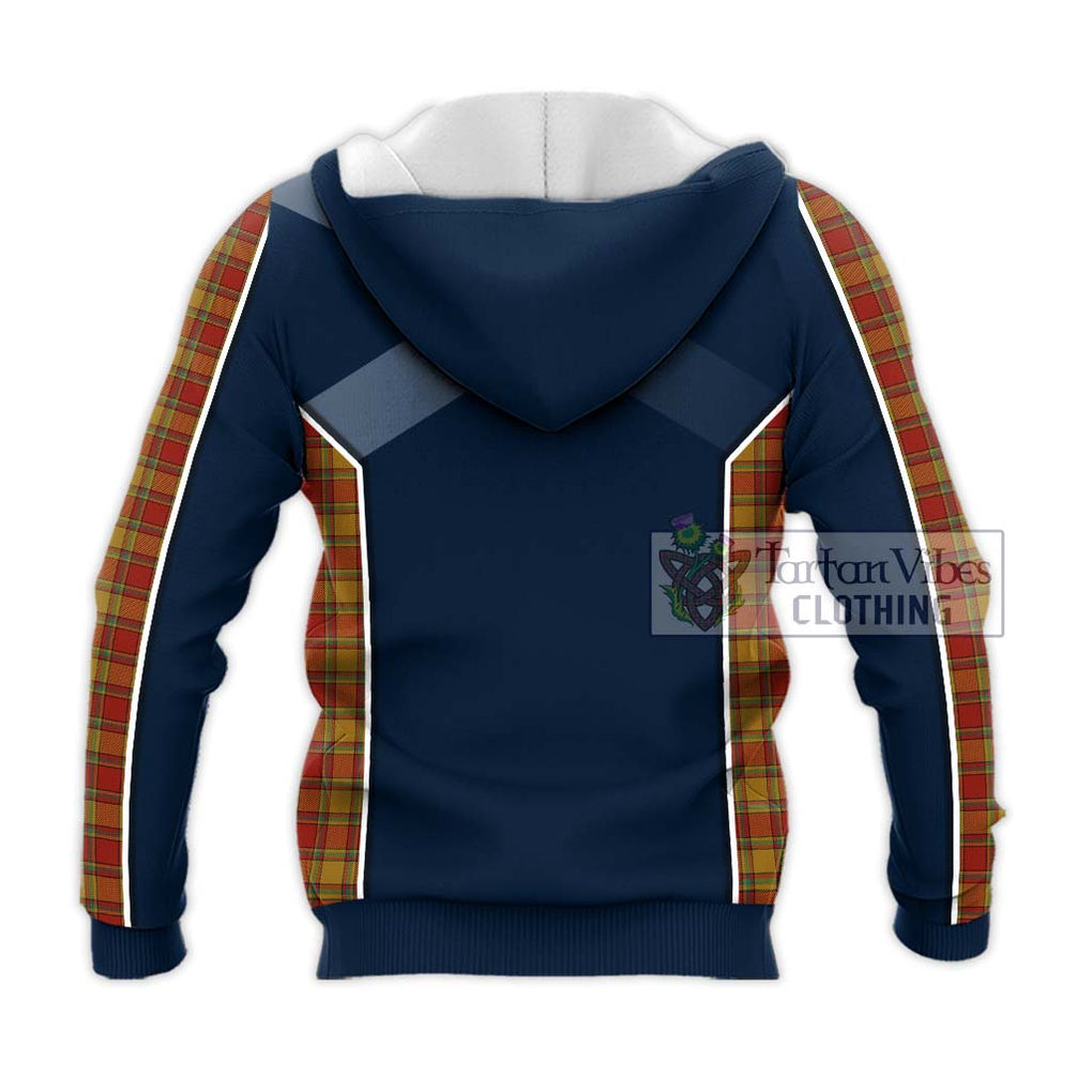 Scrymgeour Tartan Knitted Hoodie with Family Crest and Lion Rampant Vibes Sport Style - Tartan Vibes Clothing