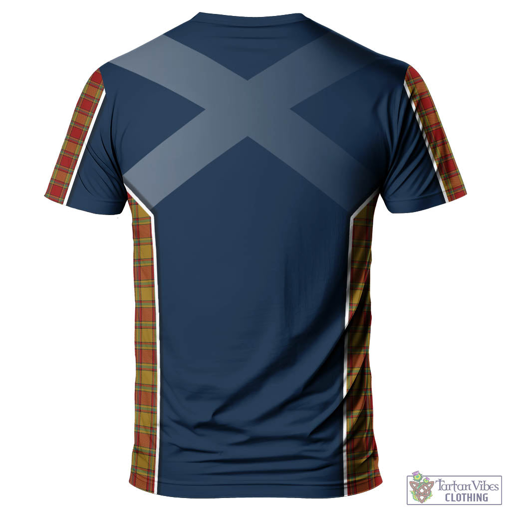 Tartan Vibes Clothing Scrymgeour Tartan T-Shirt with Family Crest and Scottish Thistle Vibes Sport Style