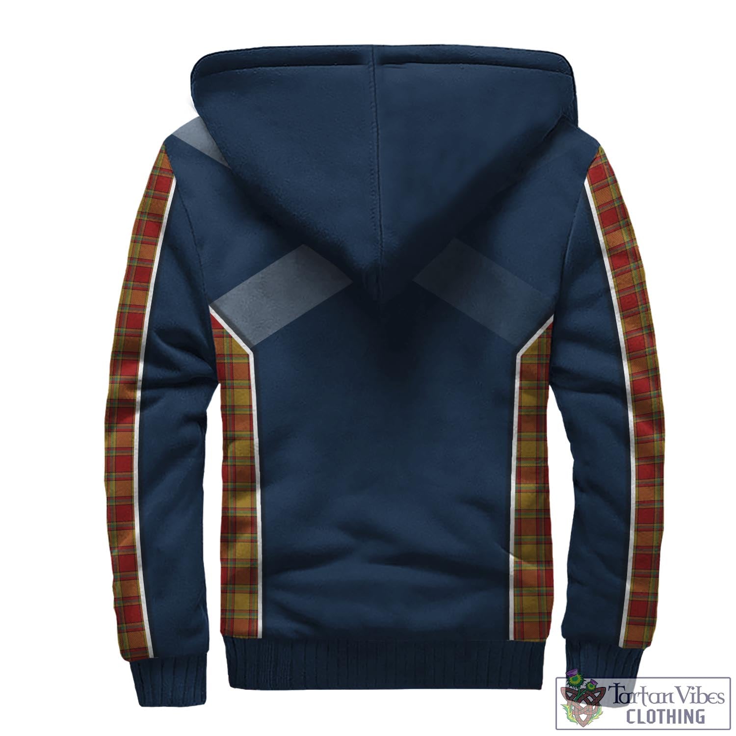 Tartan Vibes Clothing Scrymgeour Tartan Sherpa Hoodie with Family Crest and Lion Rampant Vibes Sport Style