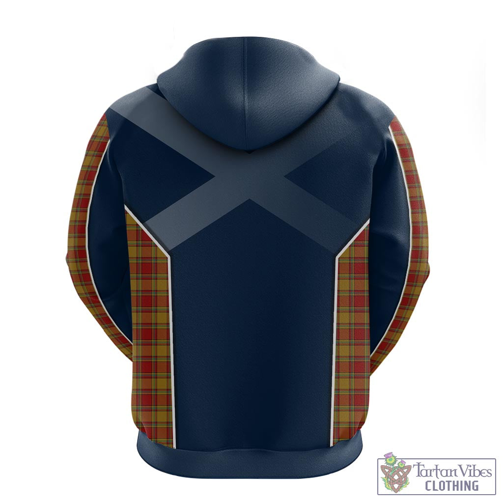 Tartan Vibes Clothing Scrymgeour Tartan Hoodie with Family Crest and Scottish Thistle Vibes Sport Style