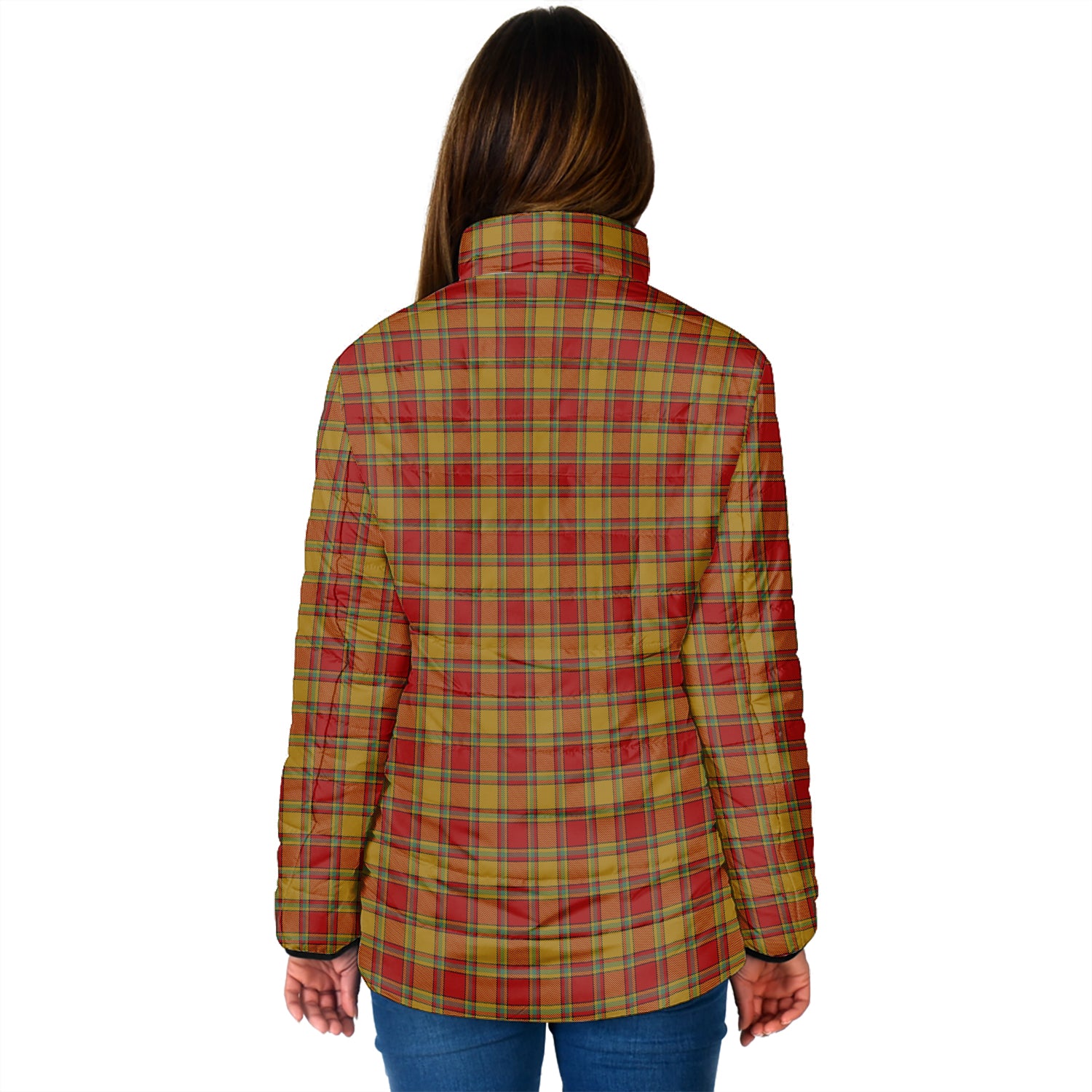 Scrymgeour Tartan Padded Jacket with Family Crest - Tartan Vibes Clothing