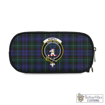 Sempill (Semple) Tartan Pen and Pencil Case with Family Crest