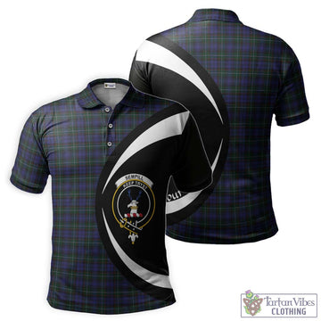 Sempill (Semple) Tartan Men's Polo Shirt with Family Crest Circle Style