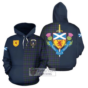 Sempill (Semple) Tartan Hoodie Alba with Scottish Lion Royal Arm Half Style