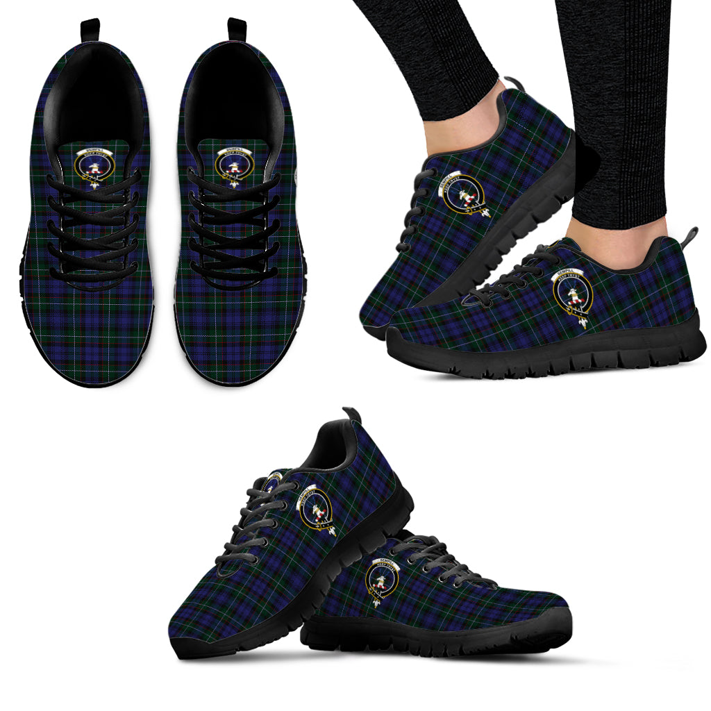 Sempill (Semple) Tartan Sneakers with Family Crest - Tartan Vibes Clothing