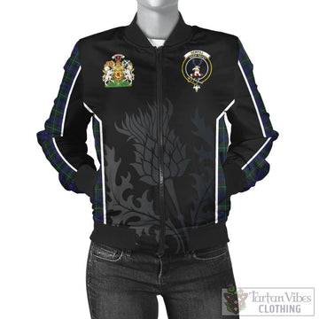 Sempill (Semple) Tartan Bomber Jacket with Family Crest and Scottish Thistle Vibes Sport Style