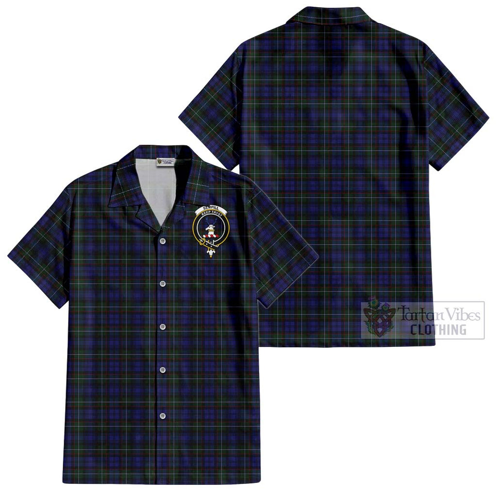 Sempill (Semple) Tartan Cotton Hawaiian Shirt with Family Crest Kid - Tartan Vibes Clothing