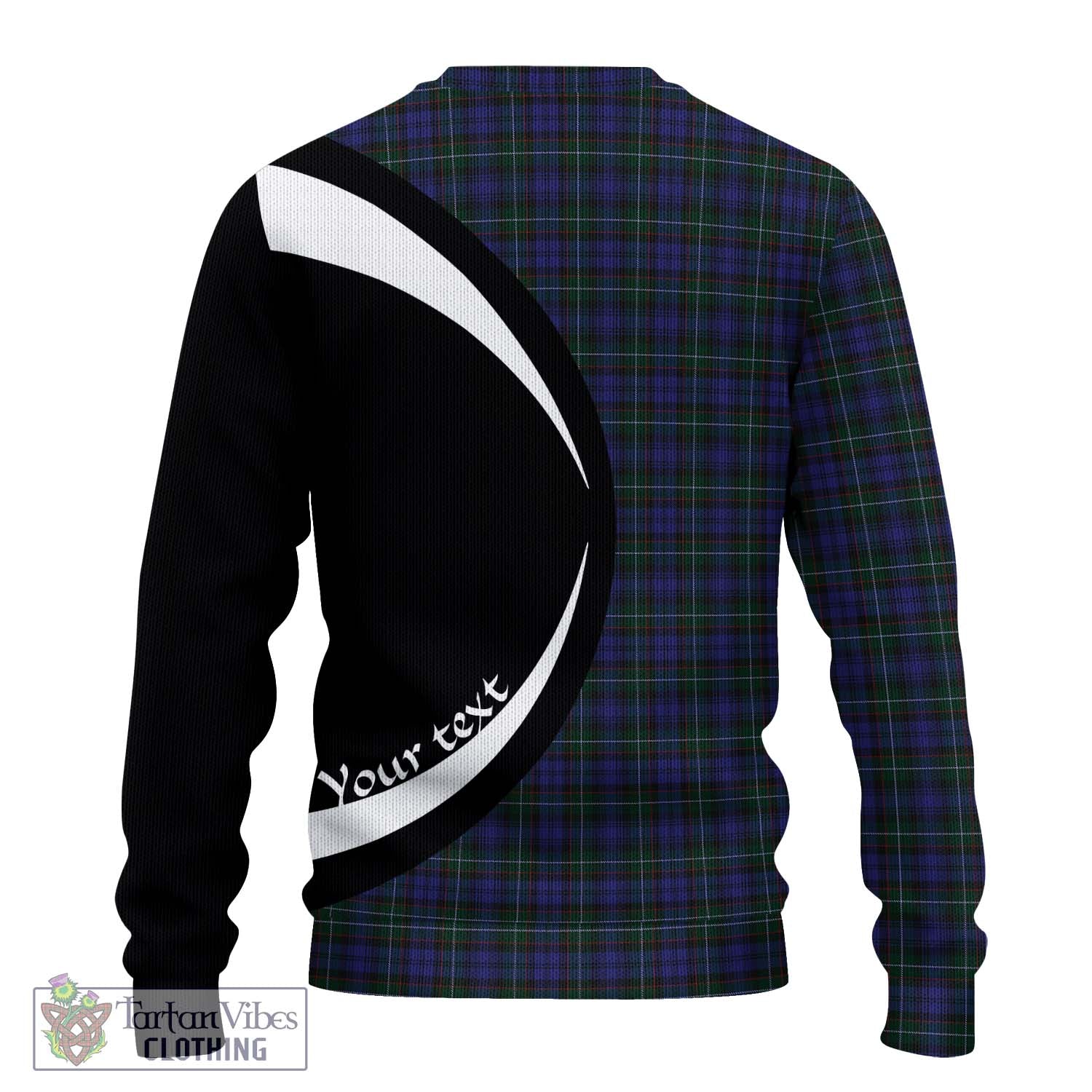 Sempill (Semple) Tartan Knitted Sweater with Family Crest Circle Style - Tartan Vibes Clothing