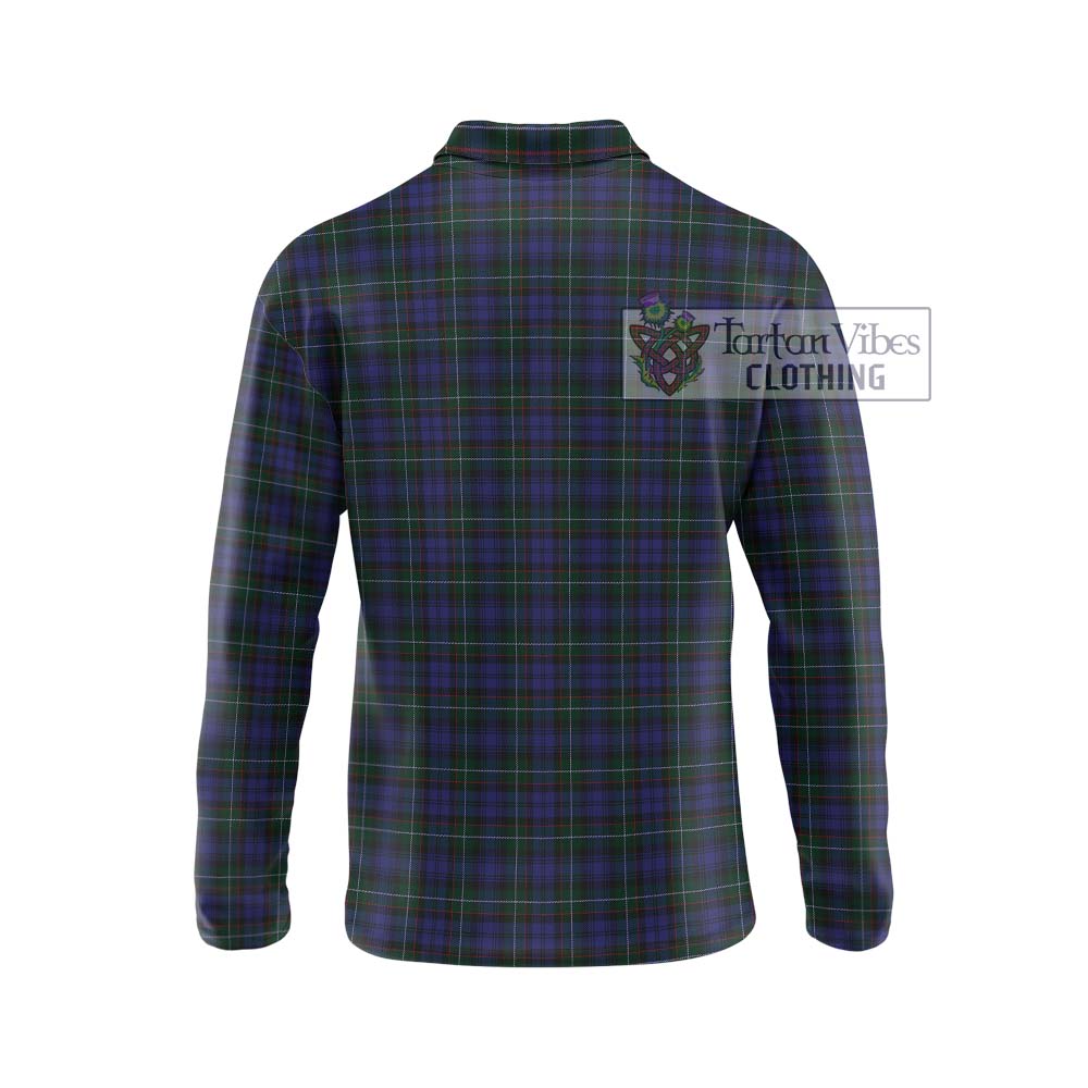 Sempill (Semple) Tartan Long Sleeve Polo Shirt with Family Crest DNA In Me Style - Tartanvibesclothing Shop