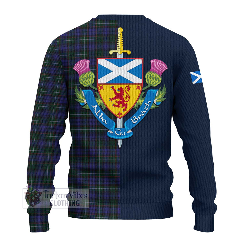 Sempill (Semple) Tartan Ugly Sweater Alba with Scottish Lion Royal Arm Half Style - Tartan Vibes Clothing