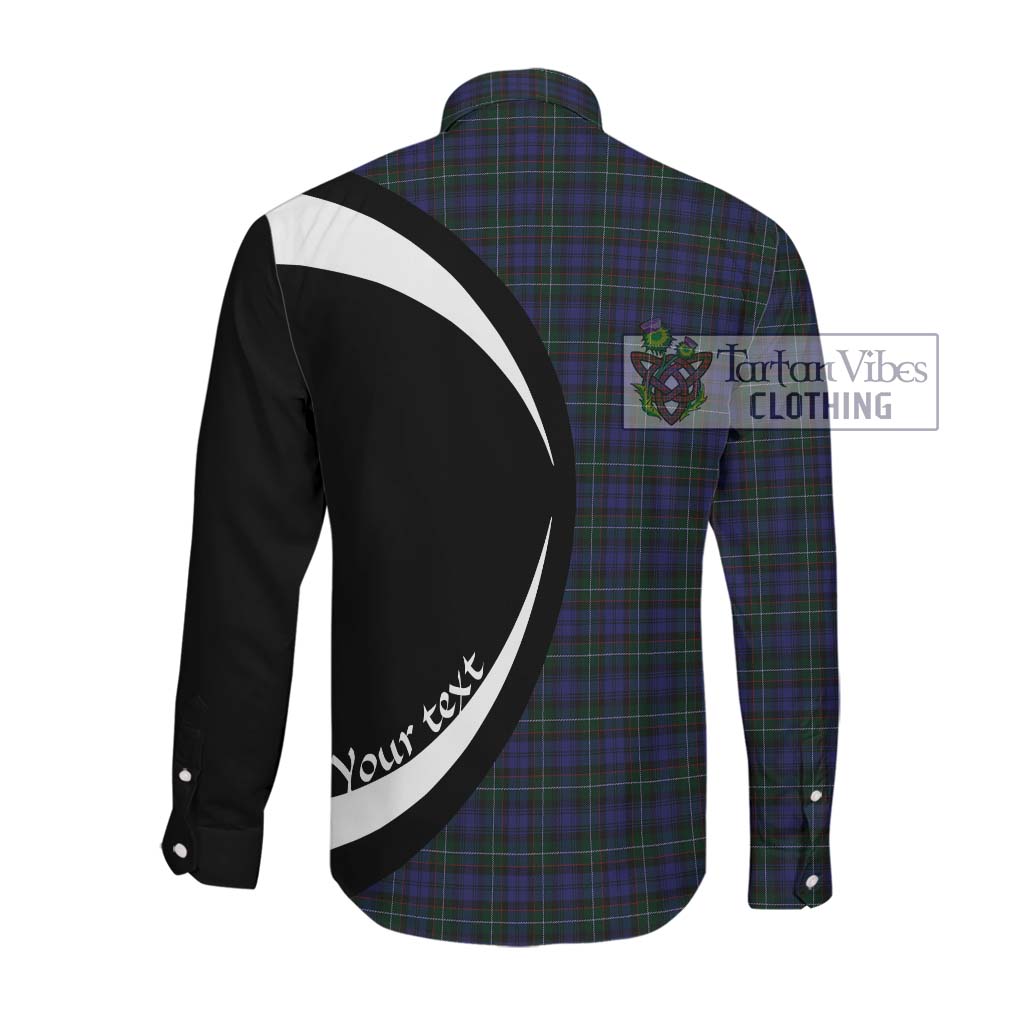 Sempill (Semple) Tartan Long Sleeve Button Up with Family Crest Circle Style Men's Shirt - Tartan Vibes Clothing