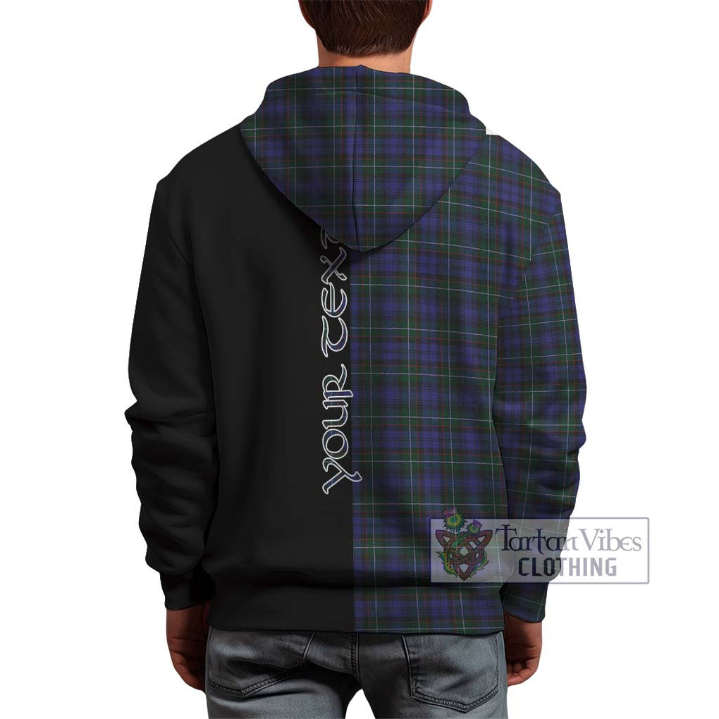 Sempill (Semple) Tartan Hoodie with Family Crest and Half Of Me Style - Tartanvibesclothing Shop