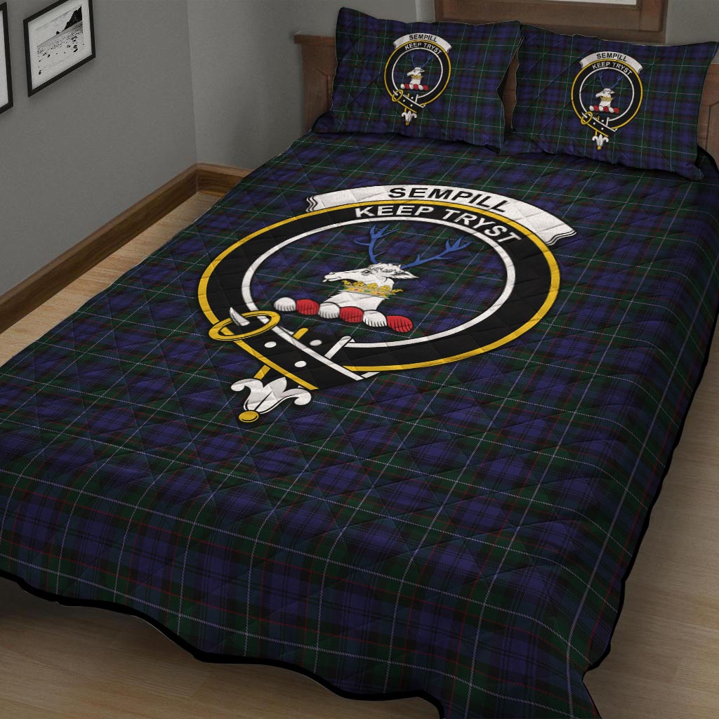 Sempill (Semple) Tartan Quilt Bed Set with Family Crest - Tartan Vibes Clothing