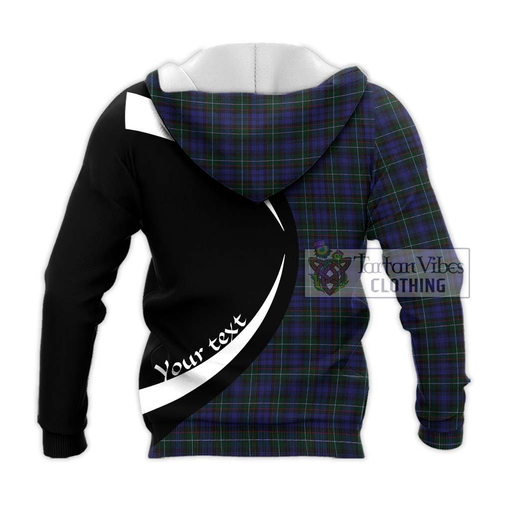 Sempill (Semple) Tartan Knitted Hoodie with Family Crest Circle Style - Tartan Vibes Clothing