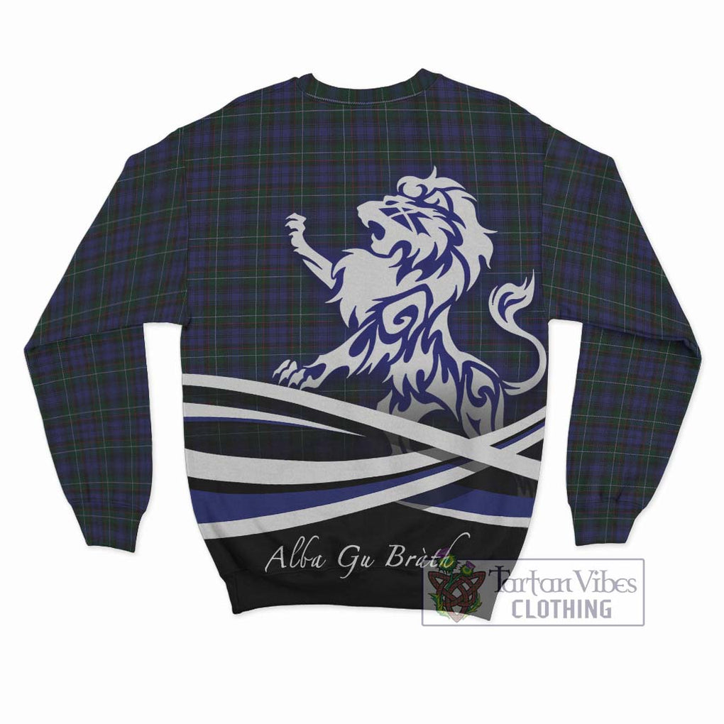 Sempill (Semple) Tartan Sweatshirt with Alba Gu Brath Regal Lion Emblem - Tartanvibesclothing Shop