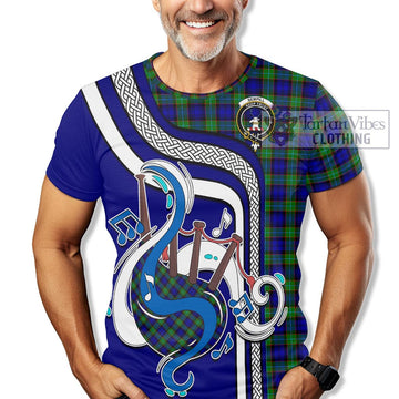 Sempill Modern Tartan T-Shirt with Epic Bagpipe Style