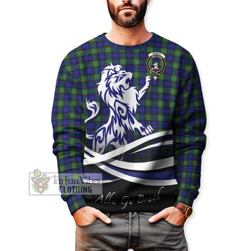 Sempill Modern Tartan Sweatshirt with Alba Gu Brath Regal Lion Emblem