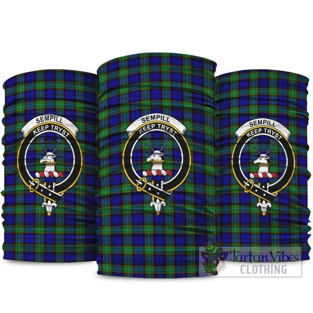 Sempill Modern Tartan Neck Gaiters, Tartan Bandanas, Tartan Head Band with Family Crest