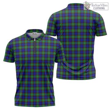 Sempill Modern Tartan Zipper Polo Shirt