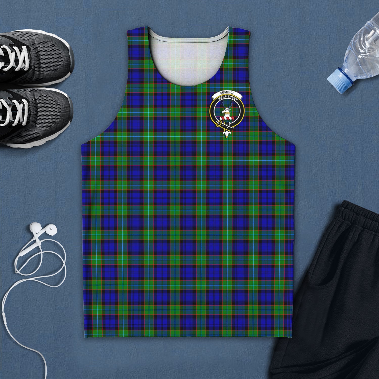 sempill-modern-tartan-mens-tank-top-with-family-crest