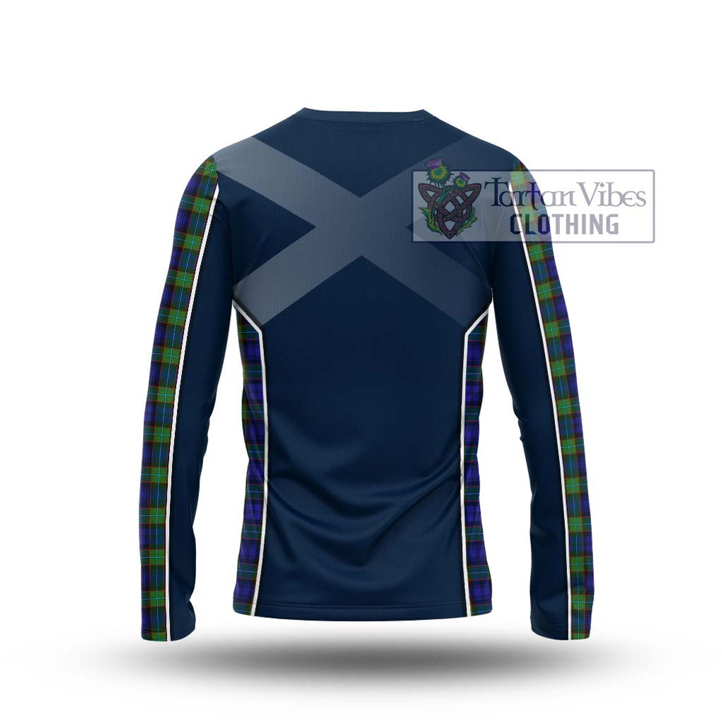 Sempill Modern Tartan Long Sleeve T-Shirt with Family Crest and Lion Rampant Vibes Sport Style - Tartan Vibes Clothing