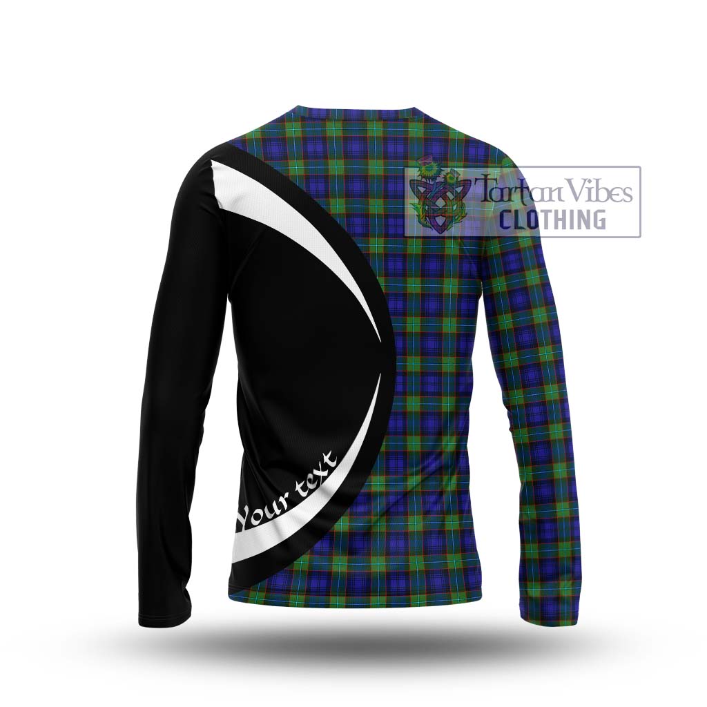 Sempill Modern Tartan Long Sleeve T-Shirt with Family Crest Circle Style - Tartan Vibes Clothing