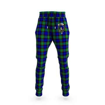 Sempill Modern Tartan Joggers Pants with Family Crest