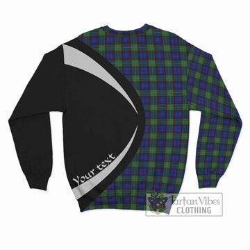 Sempill Modern Tartan Sweatshirt with Family Crest Circle Style