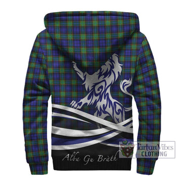 Sempill Modern Tartan Sherpa Hoodie with Alba Gu Brath Regal Lion Emblem