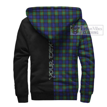 Sempill Modern Tartan Sherpa Hoodie with Family Crest and Half Of Me Style