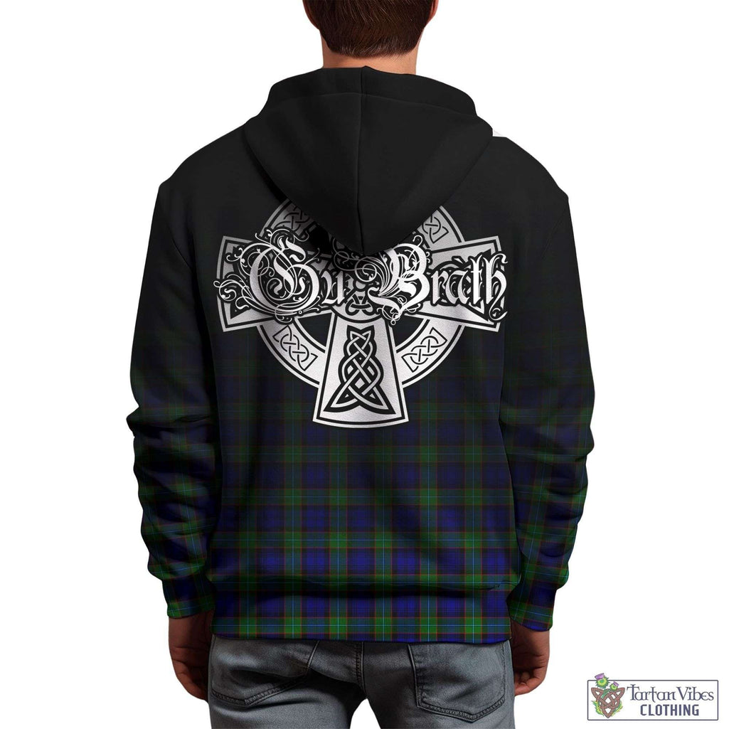 Tartan Vibes Clothing Sempill Modern Tartan Hoodie Featuring Alba Gu Brath Family Crest Celtic Inspired